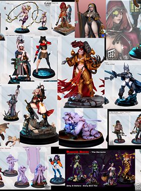 战斗修女 娘化巫妖王 妹子 跑团角色NPC 手办模型摆件3D打印模型