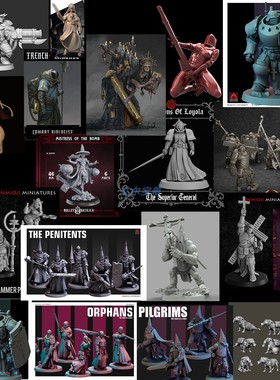 战壕十字军 Trench Crusade 新安条克 战棋 桌游 棋子 高精度模型