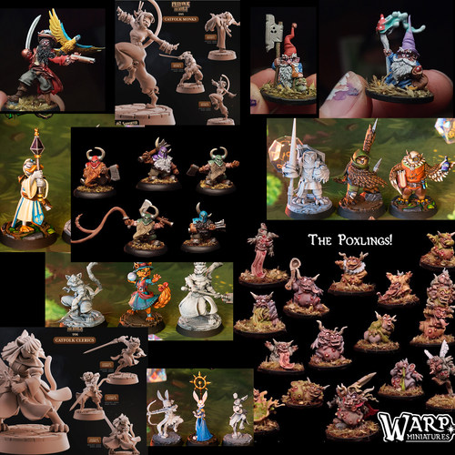 林地动物英雄 可爱纳垢灵 小矮人 豺狼人 微缩模型 战棋 DND棋子