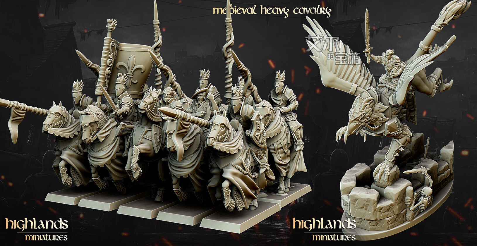 狮鹫骑兵方阵巴托帝国骑士马Z锤中古AOS