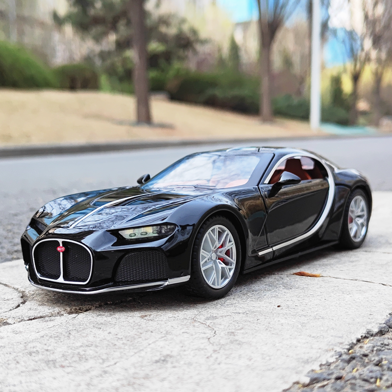 1:24布加迪concept声光回力仿真金属玩具车男孩子合金小汽车模型