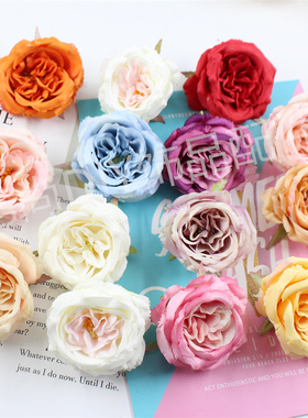 欧式奥斯汀玫瑰花头仿真花手工diy绢花花束蛋糕礼盒手作装饰材料