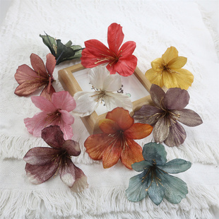 8cm欧式珠顶红兰花仿真花 手工diy制作簪娘花头饰帽子插花装饰花