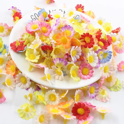 仿真花洋甘菊太阳花花环材料