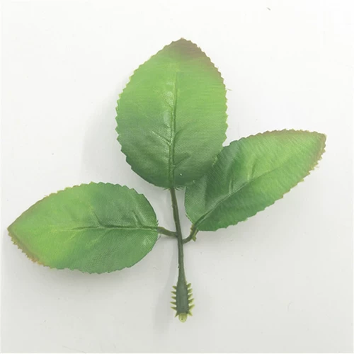 Поддельные цветы дешевые симуляционные тройничные розовые цветы цветы листья поддельные отдельные листья