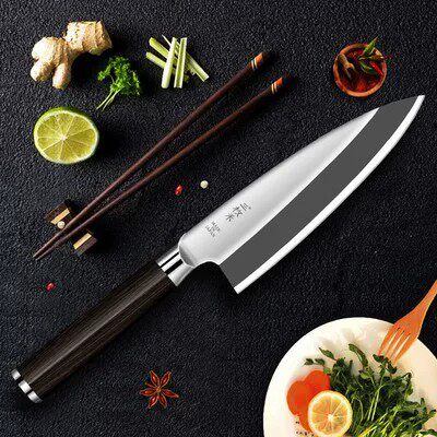 日式进口左右手鱼刀出刃加厚鱼头多功能刀