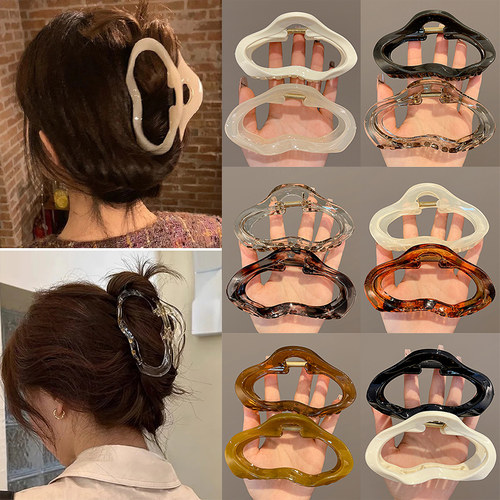 大号云朵抓夹女夏季发量多鲨鱼夹头饰发卡后脑勺发夹发抓夹子头发