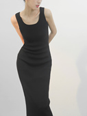 若浓 内搭黑色背心针织裙 可通勤可CHIC显高加长款 Curvy系列 经典