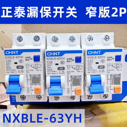 正泰小体积保护开关2P漏保NXBLE
