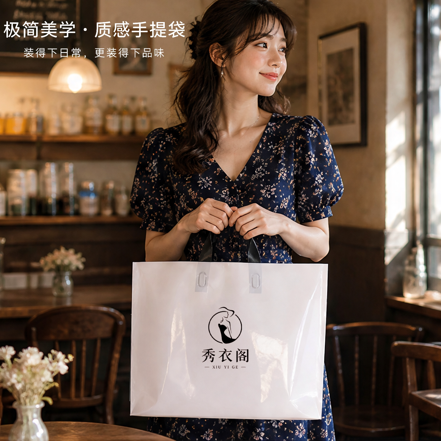 服装店手提袋塑料袋子装衣服定制礼品袋包装袋购物袋胶袋订做logo