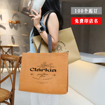 无纺布手提袋定制logo服装店购物袋环保袋衣服打包袋广告手提袋子