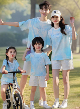 炸街亲子装一家三口夏装2026新款母子装姐弟夏季洋气韩系家庭套装