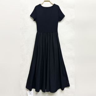 中长款 圆领宽松套头A字裙短袖 连衣裙 女装 外贸原单170高个子新款