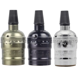 铝灯头爱迪生灯泡灯头仿古金属吊灯配件复古灯座配件E26 E27螺口