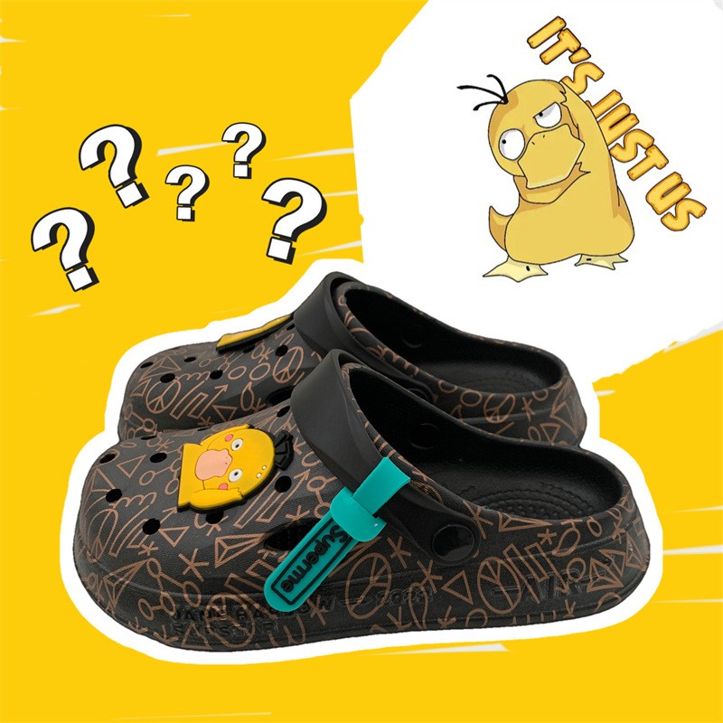 进口eva夏季踩屎感厚底洞洞鞋外穿防滑DIY沙滩鞋凉鞋包头拖鞋女夏