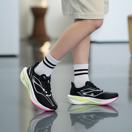 李宁2025新款飞电5c跑鞋超轻碳板运动专业竞速跑步鞋夏 薄男款五c