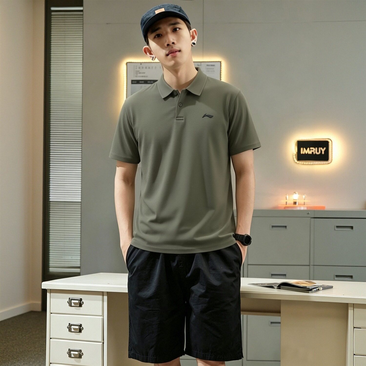 李宁短袖POLO衫男士2026年夏季T恤凉感舒适翻领运动服上衣APLW149图片