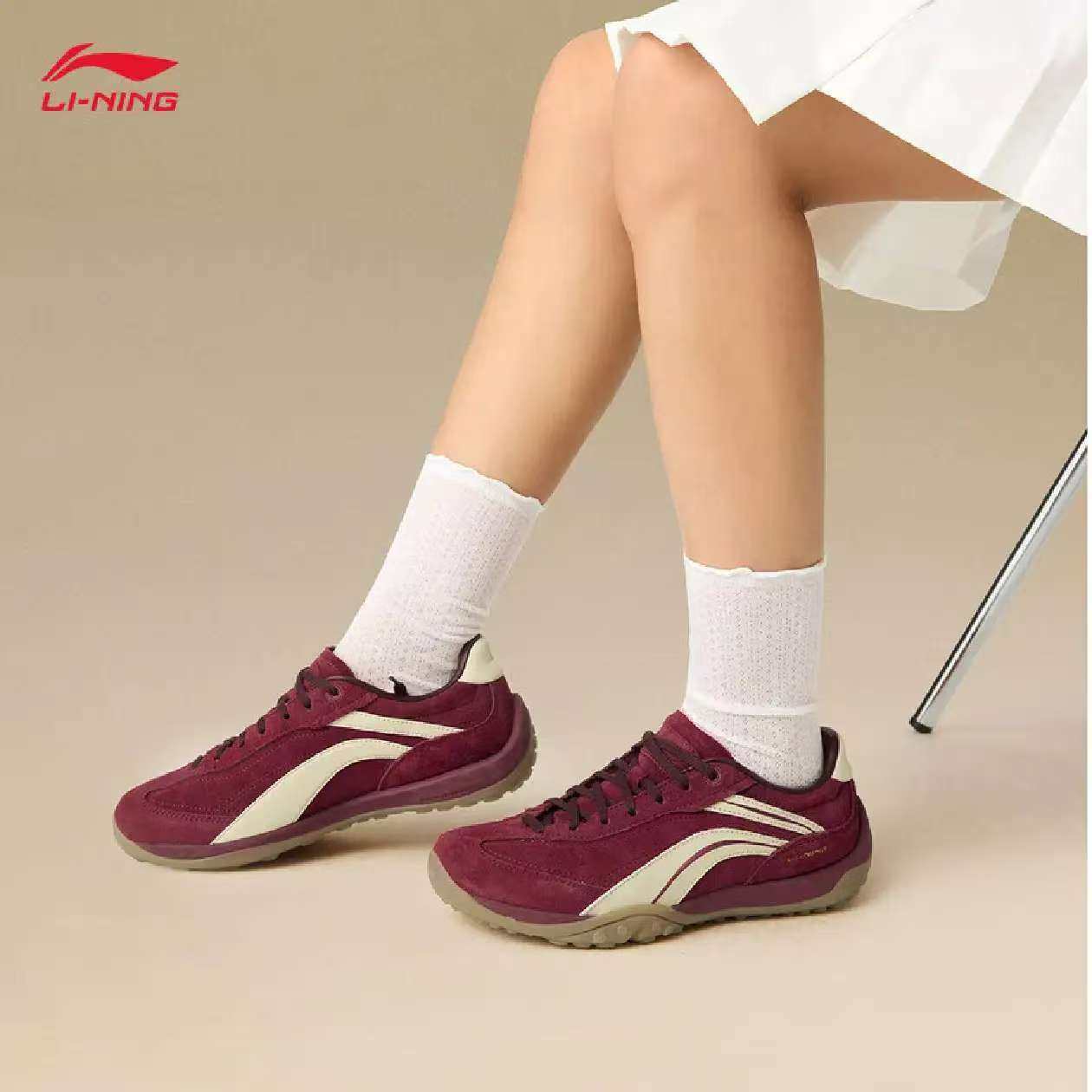 李宁2026新款心流超好看的红色德训鞋女士板鞋男款冬季女款男生