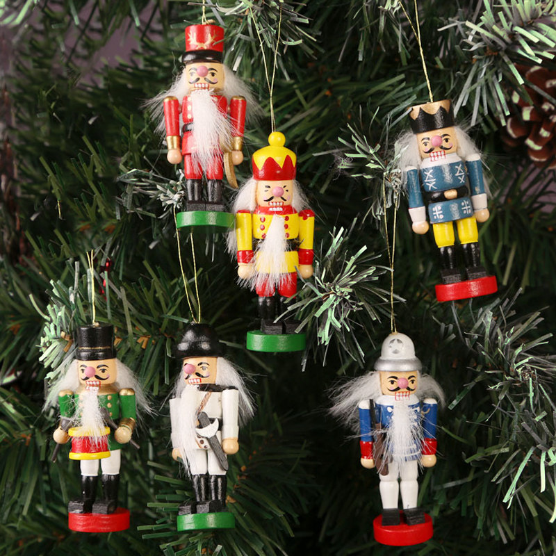 圣诞节小胡桃夹子挂件装饰品一盒