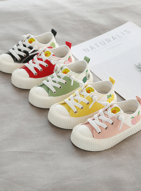 Rase Duck童鞋男童女宝宝春季儿童饼干帆布鞋水果软底童鞋