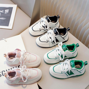 春秋季儿童小白鞋新款男童板鞋中童大童低帮软底板鞋女童运动鞋子