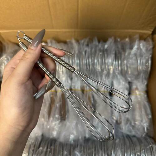 不锈钢迷你弹簧手柄手动打蛋器