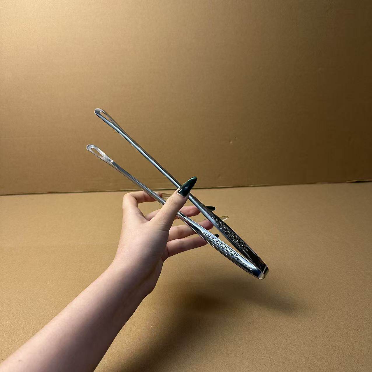 颜一好物 304不锈钢食物夹烤肉夹厨房加长夹子防烫烧烤夹面包夹