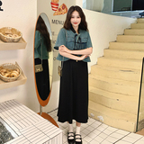 【新款出货中】牛仔外套+黑色连衣裙163-T611-单件P85控148，女装连衣裙，拾菱