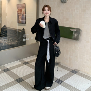 新款 气质套装带丝巾腰带163-2531-P185控268，女装套装/套裙，拾菱
