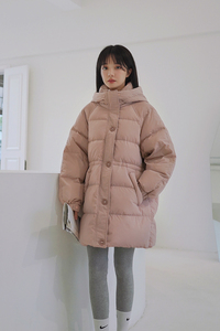 现货粉色百搭羽绒服163-6011-P185-控268图片