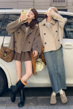 【22年现货】羊羔毛领短款毛呢外套163-9601-P165-控248，女装毛呢外套，拾菱