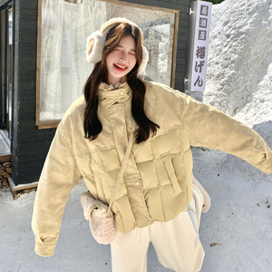 新款 大货已出 羊羔毛拼接90绒羽绒服送包包2652-P365控508图片