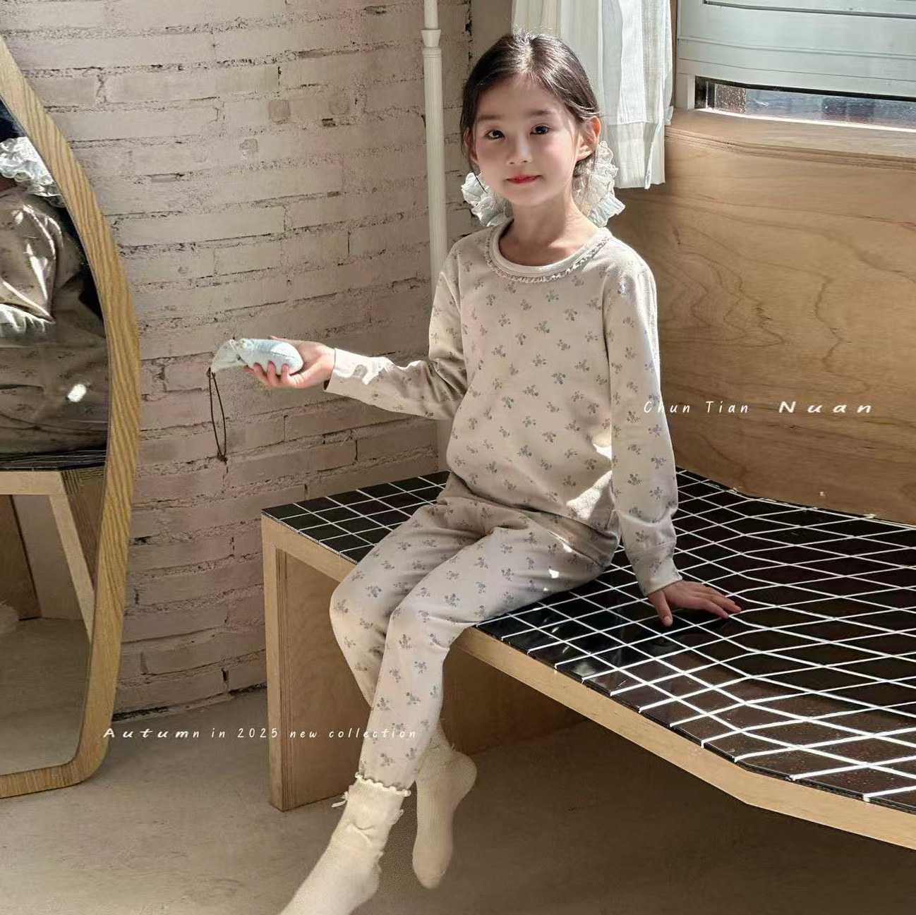 春田暖2025秋季新款女童家居服