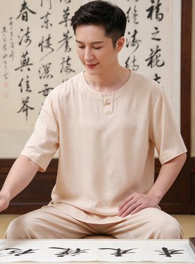 国风佛系居士服居家禅修服素衣