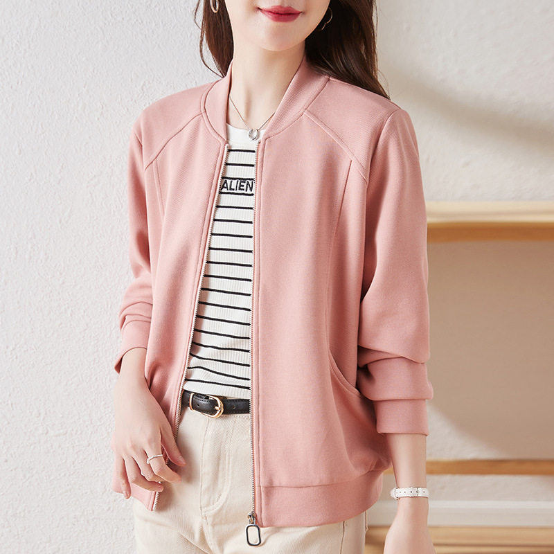 棒球服外套女2026春季新款宽松复古拉链开衫卫衣百搭洋气减龄上衣