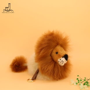 INCACULTURA品牌秘鲁进口PERU小狮子羊驼毛挂件钥匙扣包挂