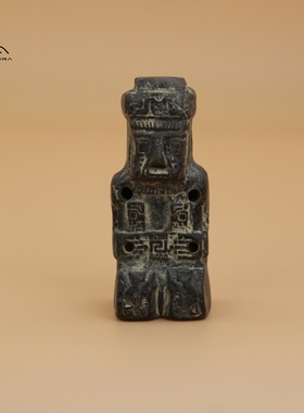 PERU秘鲁进口印加古乐器图腾武士笛陶笛模仿收藏笛Ocarina