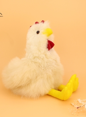 Peru秘鲁品牌Incacultura进口婴羊驼毛公仔小鸡毛绒玩具手感柔软
