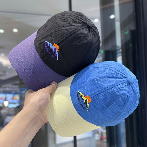 山系拼接撞色速干防水棒球帽