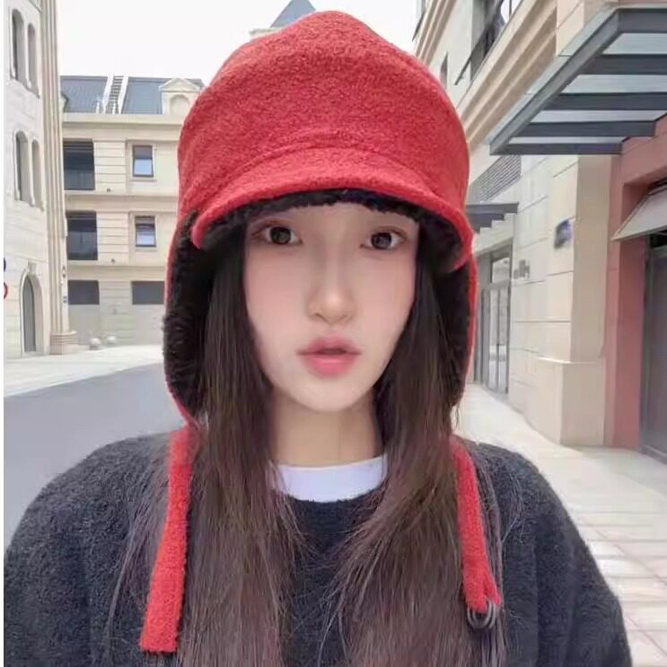 日系复古百搭羊羔毛护耳飞行员帽子女秋冬防寒骑车保暖防风雷锋帽,服饰配件/皮带/帽子/围巾,帽子,淘宝优惠券,粉丝福利购,淘宝优惠卷