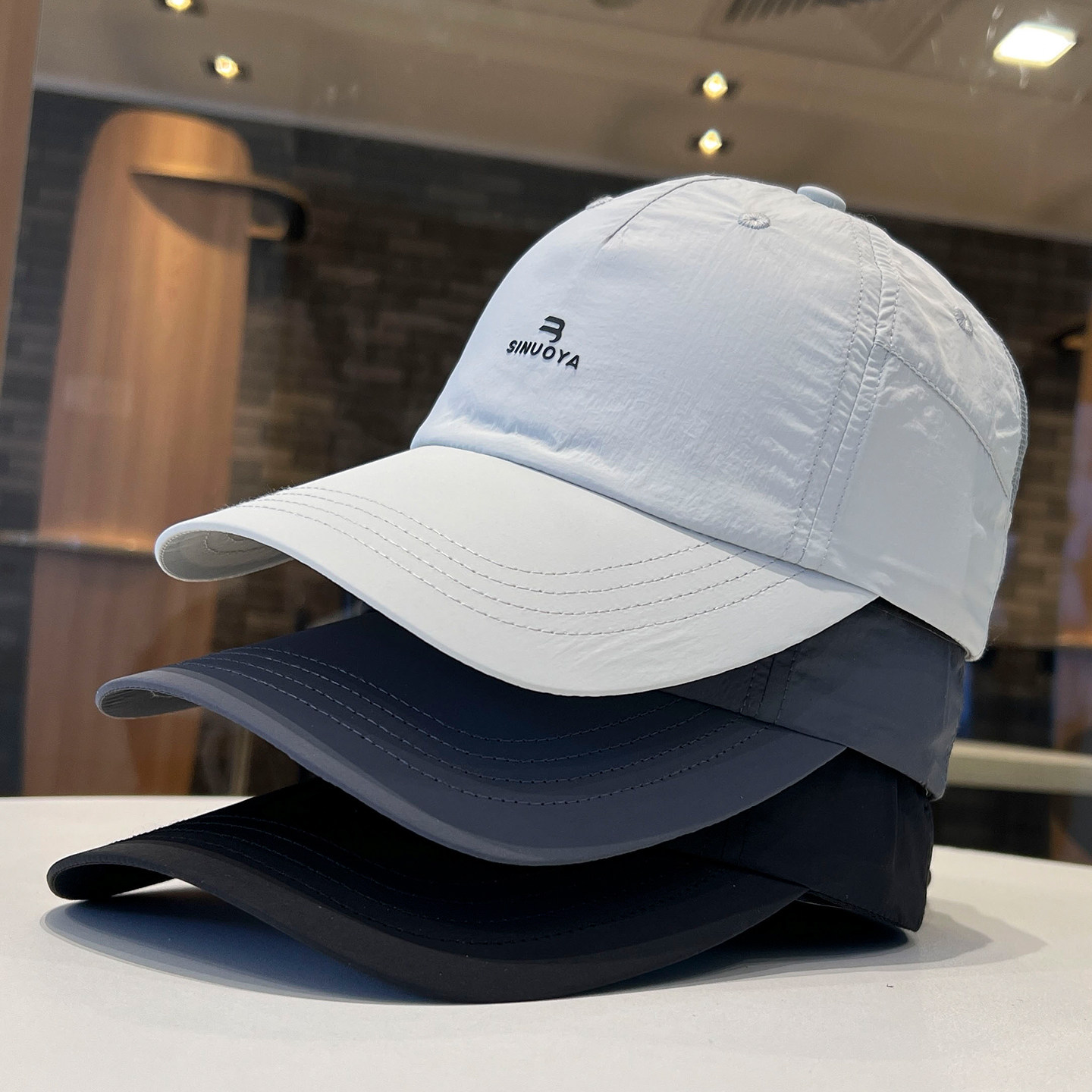 升级版简约速干棒球帽男款夏季薄款透气跑步运动骑行遮阳鸭舌帽女