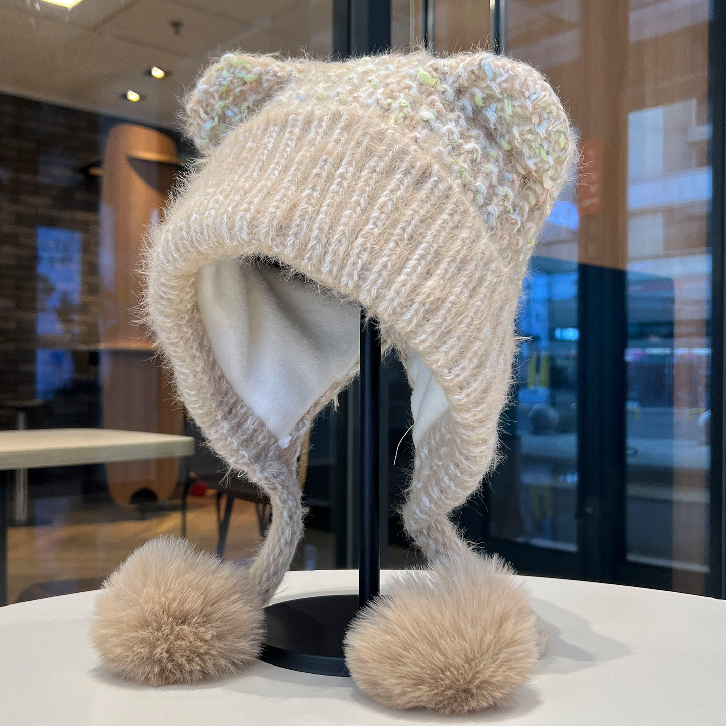 新款秋冬季日系可爱软萌耳朵帽子女保暖护耳帽混色针织毛线套头帽,服饰配件/皮带/帽子/围巾,帽子,淘宝优惠券,粉丝福利购,淘宝优惠卷