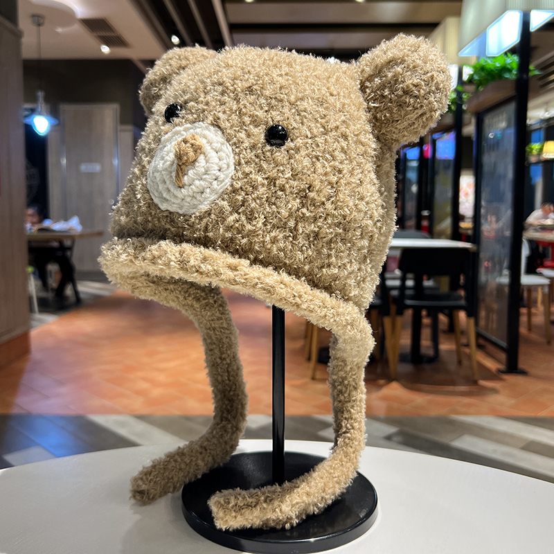 毛绒帽子护耳帽日韩女秋冬季