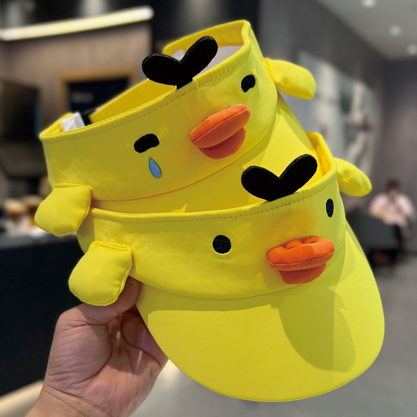 可爱小鸡空顶遮阳帽女UPF50+