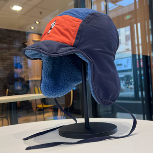 复古拼色加绒雷锋帽男女冬季户外登山保暖防寒护耳东北飞行员帽子