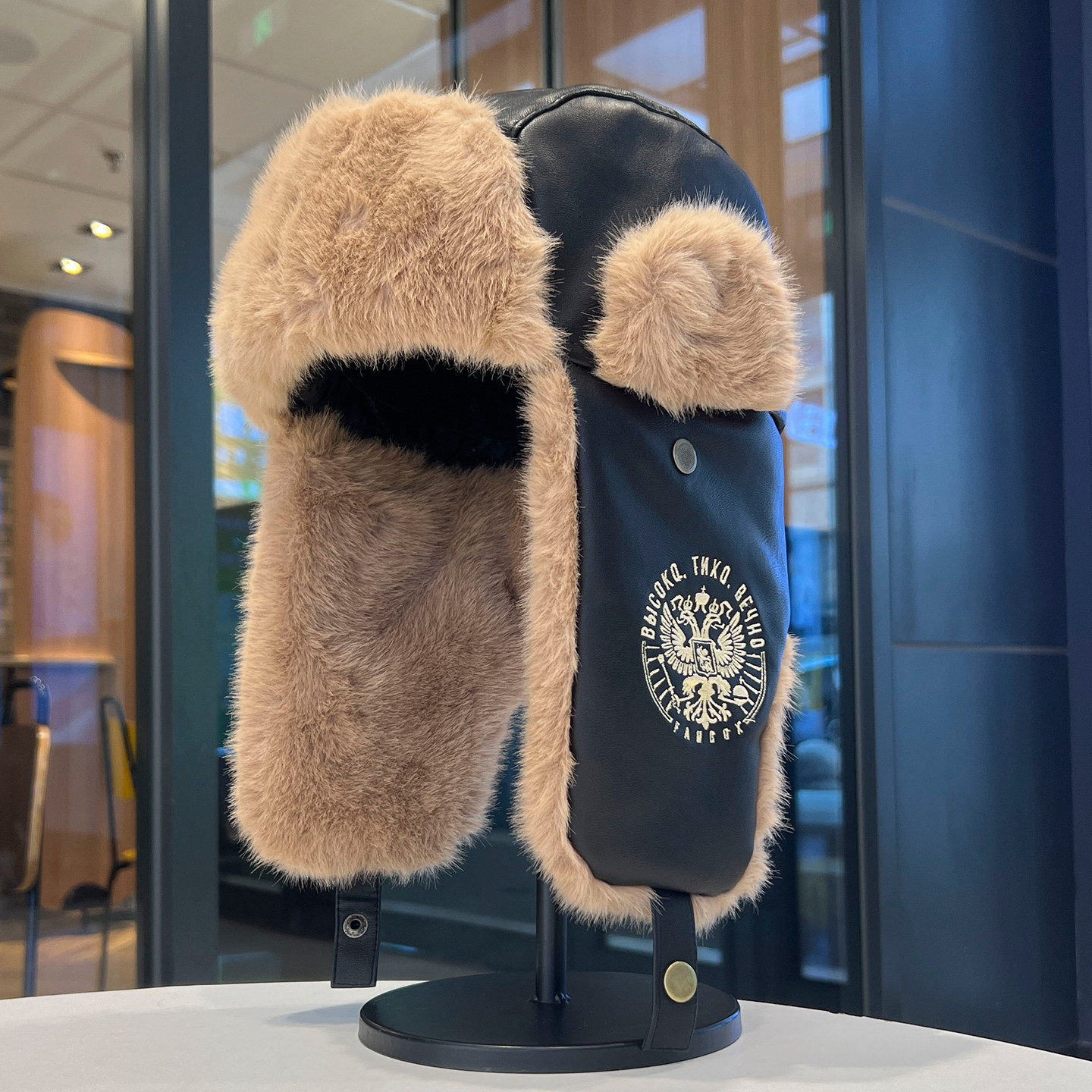 雷锋帽男冬季加绒加厚保暖PU皮质图标毛绒帽户外滑雪防风护耳帽子,服饰配件/皮带/帽子/围巾,帽子,淘宝优惠券,粉丝福利购,淘宝优惠卷