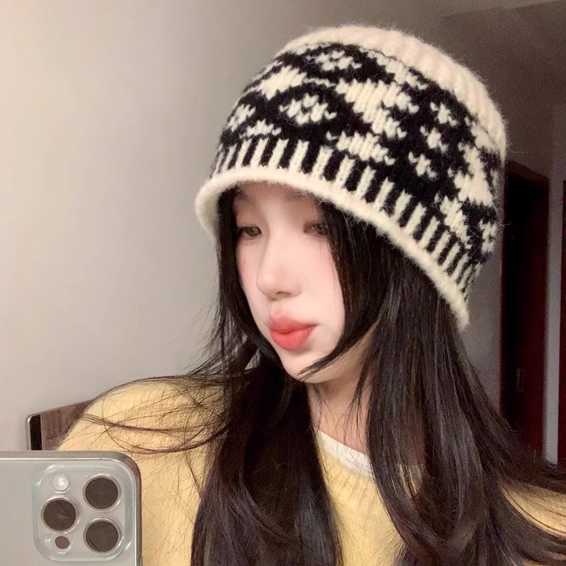 毛线帽针织帽逛街休闲女秋冬季