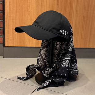韩国明星同款腰果花头巾帽子男女夏秋季户外遮阳帽潮牌空顶鸭舌帽