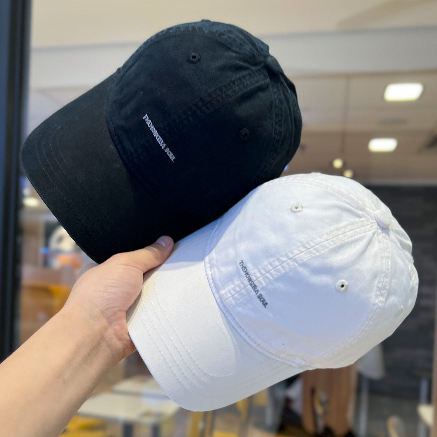 帽子女简约英文小字母鸭舌球帽百搭大头围深顶显脸小软顶棒球帽男