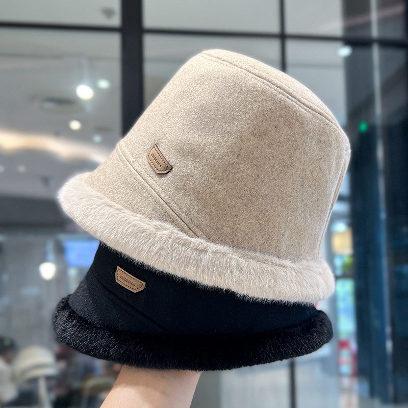 渔夫帽女秋冬季毛呢保暖水桶毛绒帽子韩版毛边素颜百搭显脸小盆帽,服饰配件/皮带/帽子/围巾,帽子,淘宝优惠券,粉丝福利购,淘宝优惠卷